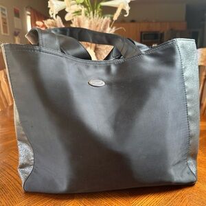 Coach Tote Bag Grey w/ Shimmering Side Panels Shopping Travel Purse
Handbag